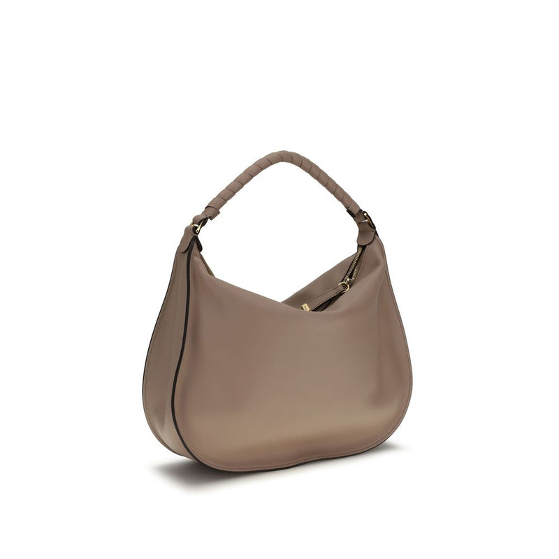 Chloé Beige Calf Leather Marcie Shoulder Bag
