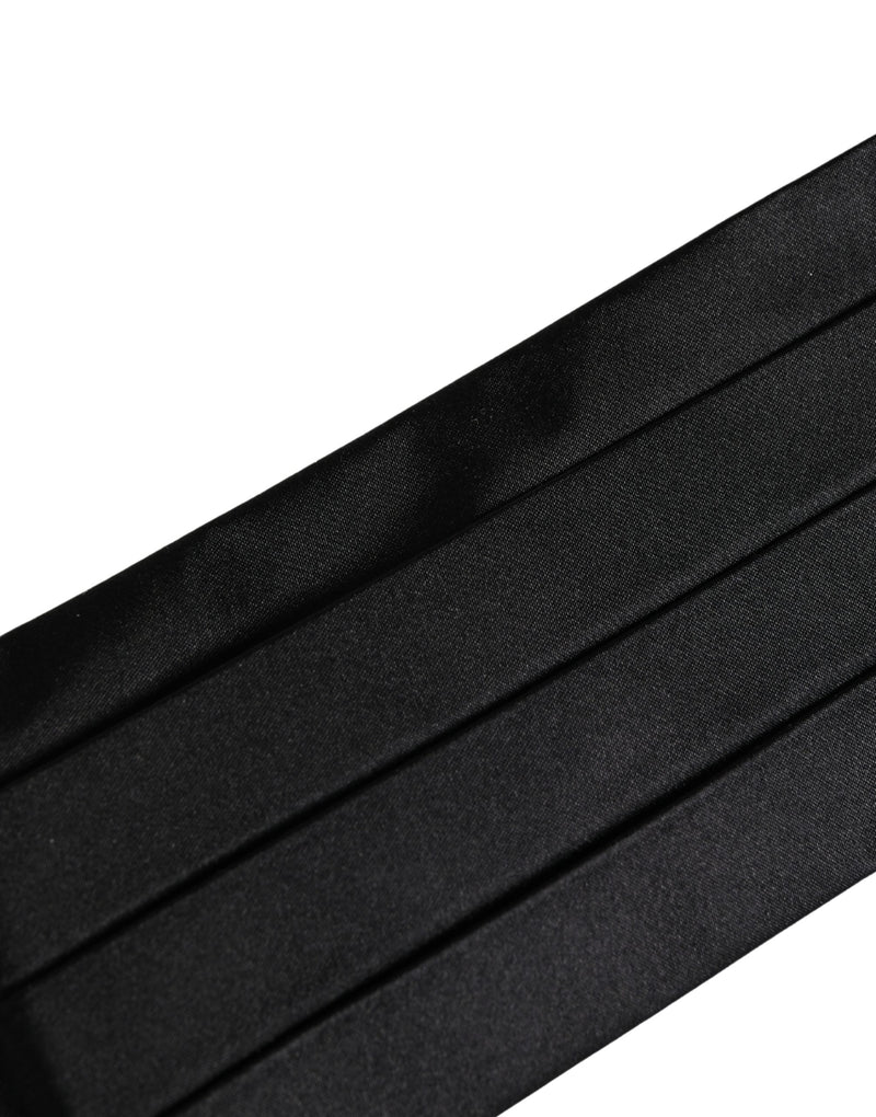 Dolce & Gabbana Black 100% Silk Women Wide Waist Cummerbund
