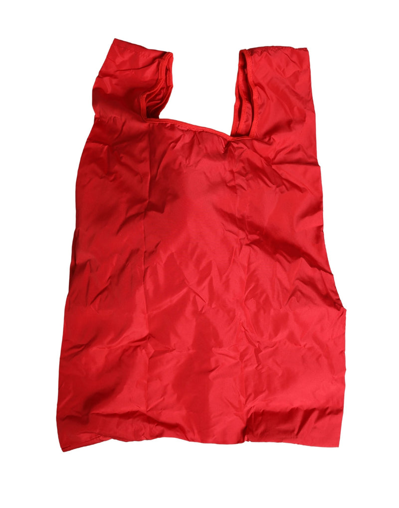 Sac cabas Dolce &amp; Gabbana pour homme, rouge, en polyester, avec peluche panda.