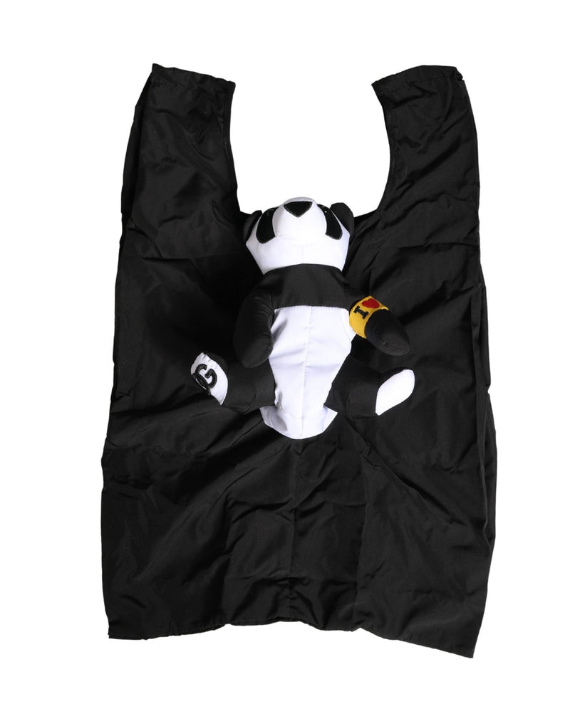 Sac Dolce &amp; Gabbana pour homme en polyester noir avec peluche panda, écologique