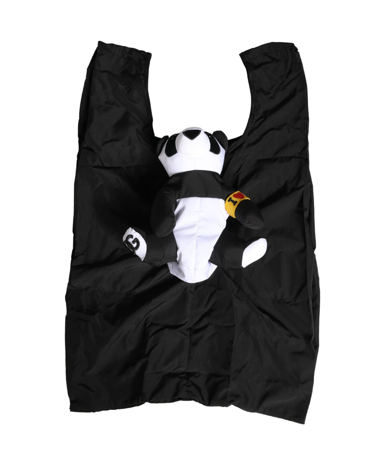 Sac Dolce &amp; Gabbana pour homme en polyester noir avec peluche panda, écologique
