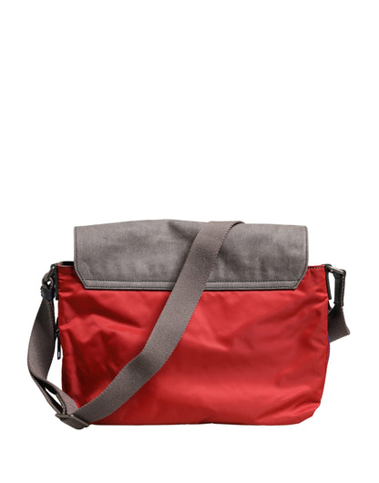 Dolce & Gabbana Heren Veelkleurige Nylon Canvas Etna Messenger Schoudertas
