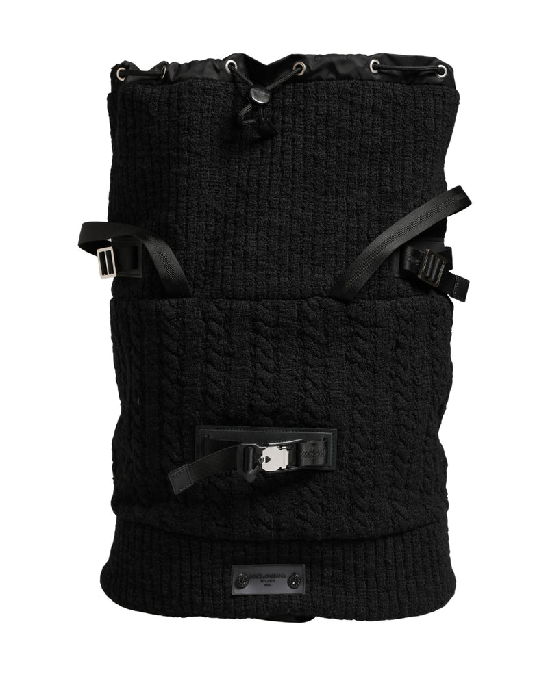 Sac de voyage Dolce &amp; Gabbana en laine tricotée noire