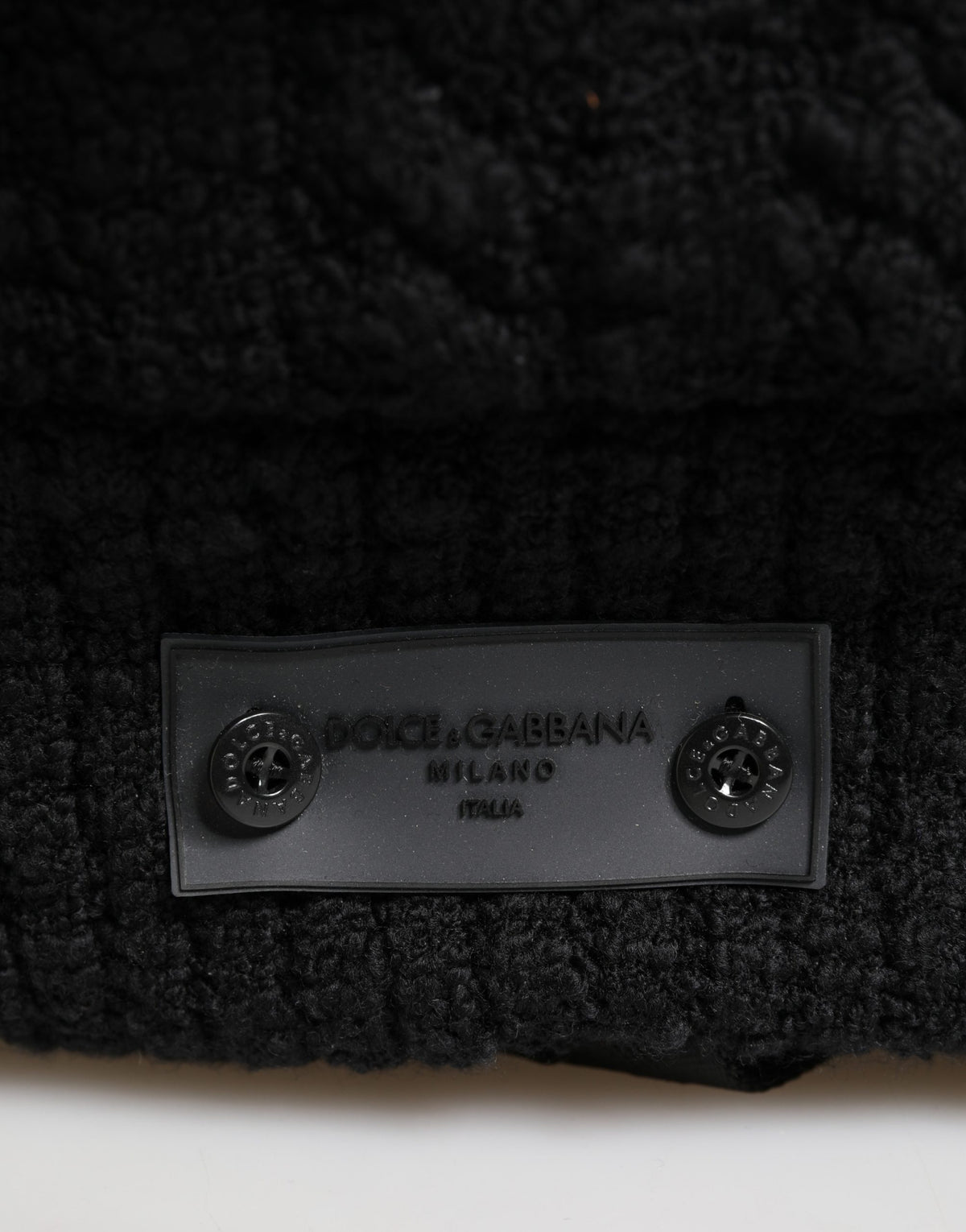 Sac de voyage Dolce &amp; Gabbana en laine tricotée noire