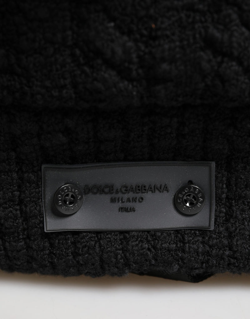 Sac de voyage Dolce &amp; Gabbana en laine tricotée noire