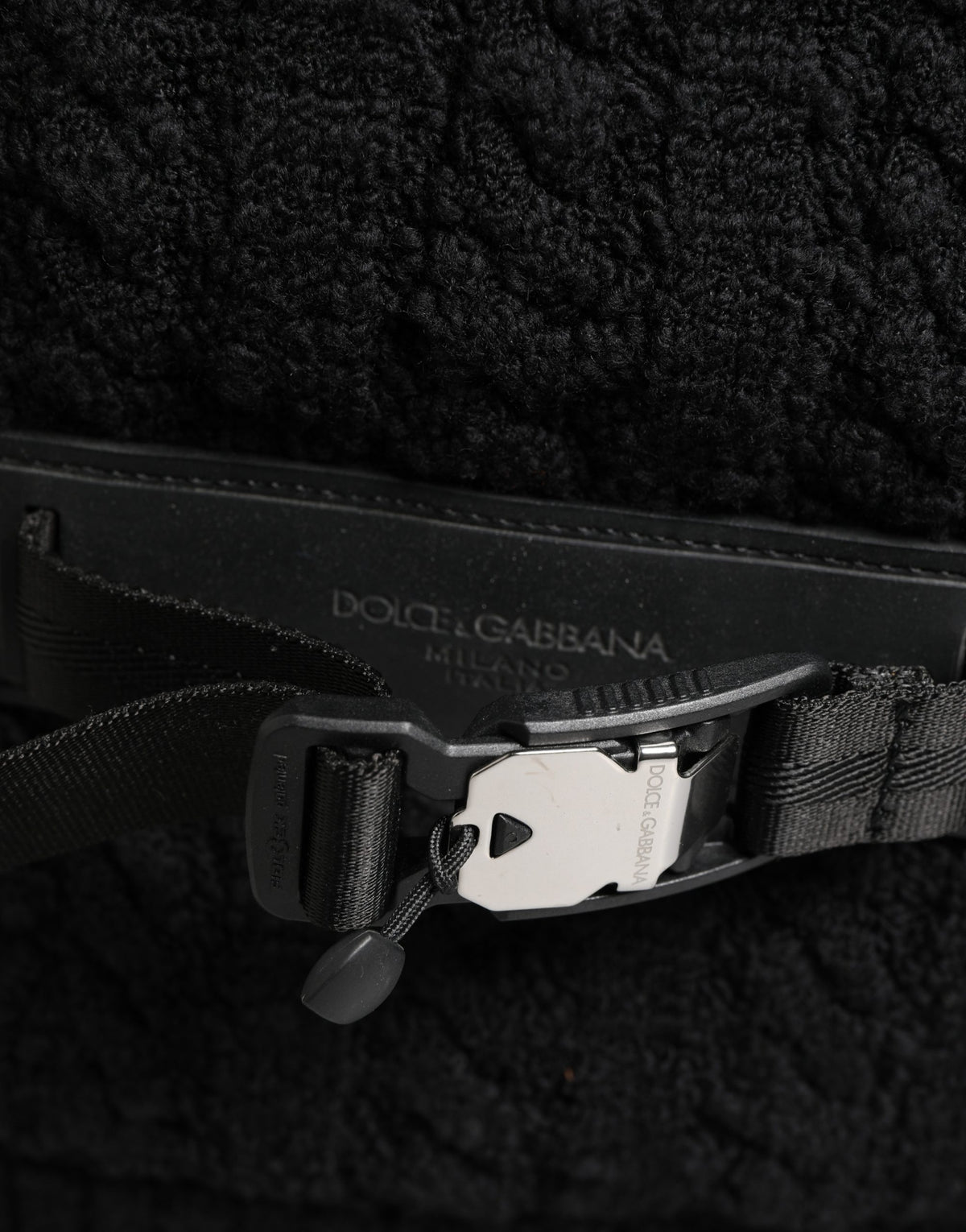 Sac de voyage Dolce &amp; Gabbana en laine tricotée noire