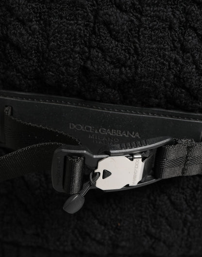Dolce & Gabbana Zwart Tricot Wolmix Duffeltas Rugzak Reistas