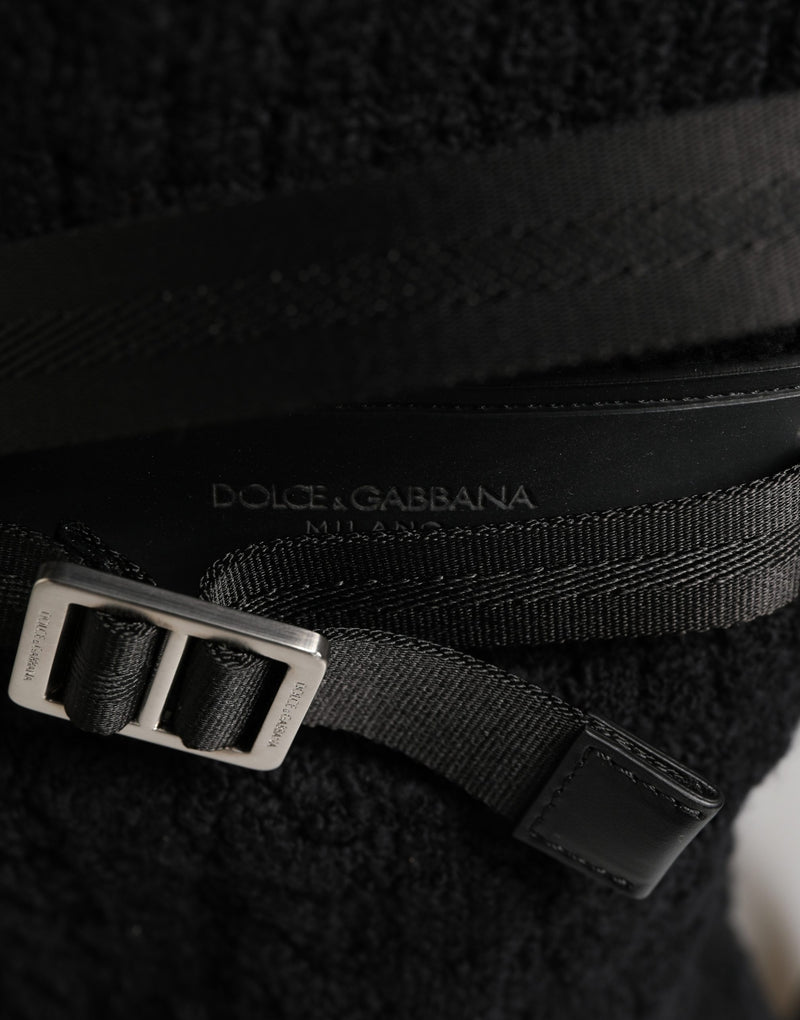 Sac de voyage Dolce &amp; Gabbana en laine tricotée noire