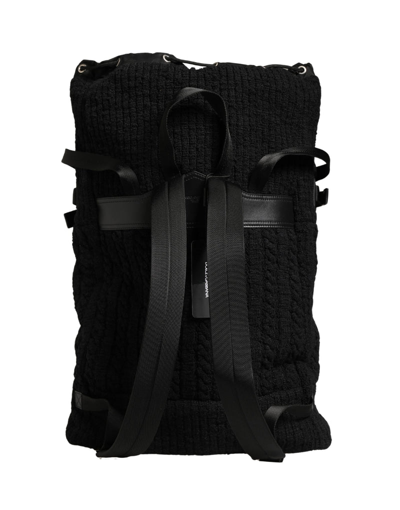 Sac de voyage Dolce &amp; Gabbana en laine tricotée noire