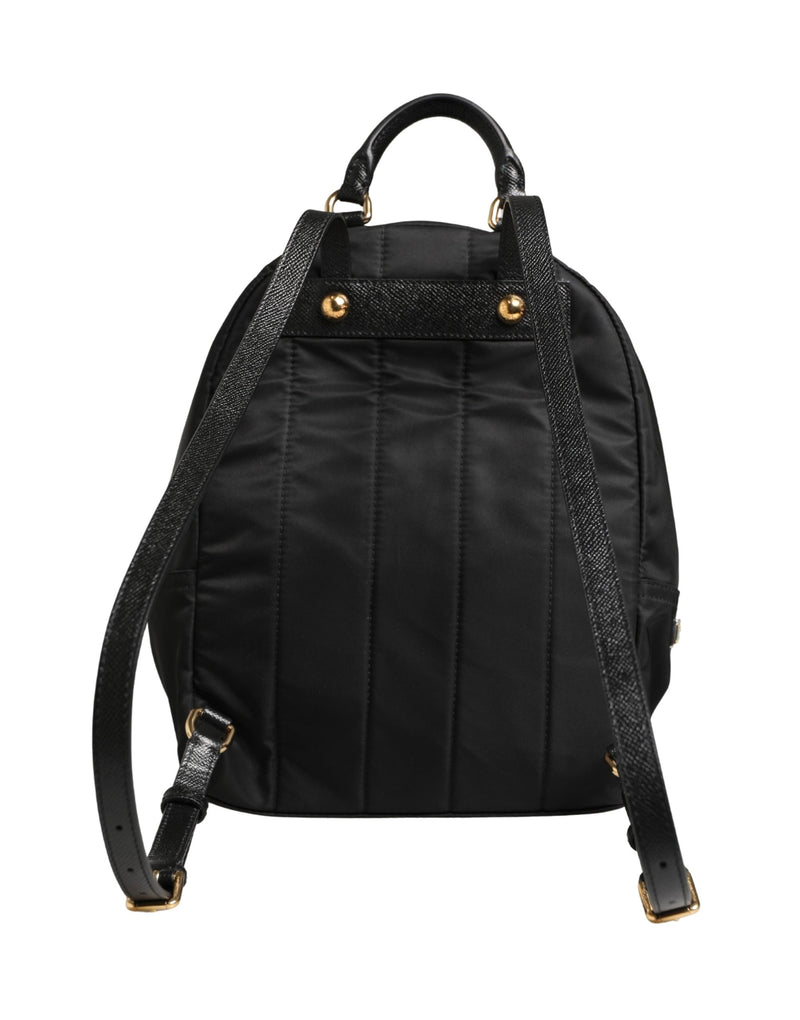 Dolce & Gabbana VULCANO Black Nylon #DGFAMILY Embellished Backpack