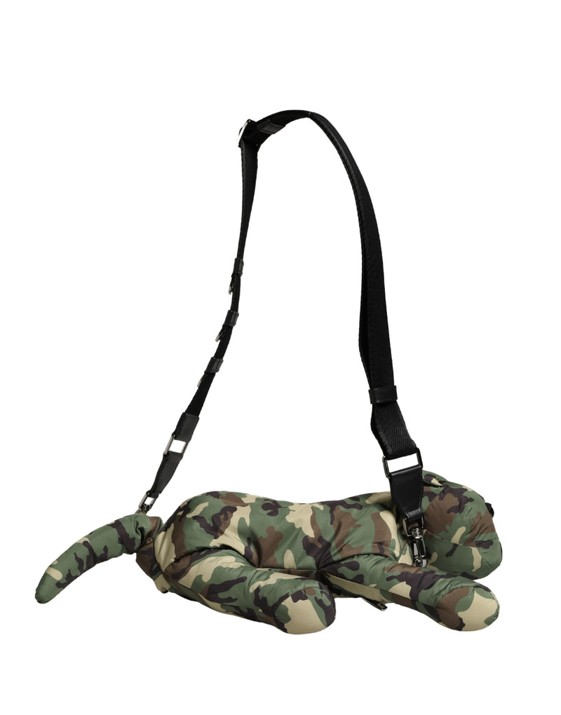Dolce & Gabbana Multicolor Camouflage Animal Silhouette Waist Bag