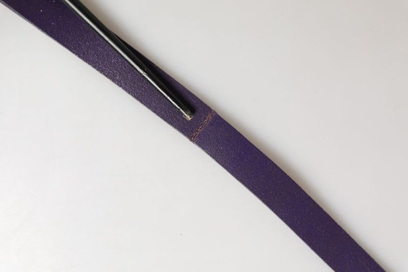 GF Ferre Maroon Leather Waist Belt with Silver Metal Buckle