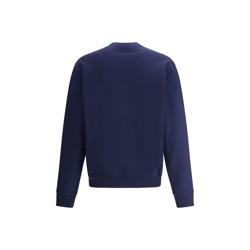 Ami Paris Blue Cotton Sweatshirt - Essential Comfort Wear