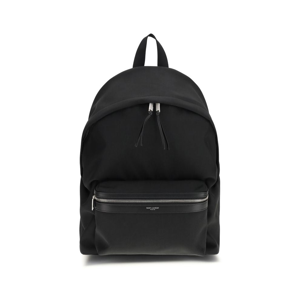 Sac à dos en tissu noir Saint Laurent