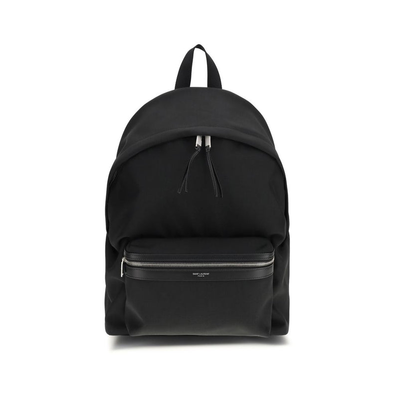 Sac à dos en tissu noir Saint Laurent