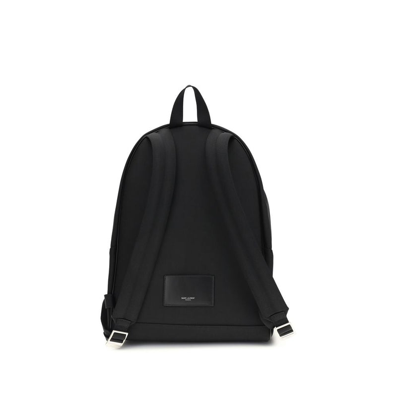 Sac à dos en tissu noir Saint Laurent