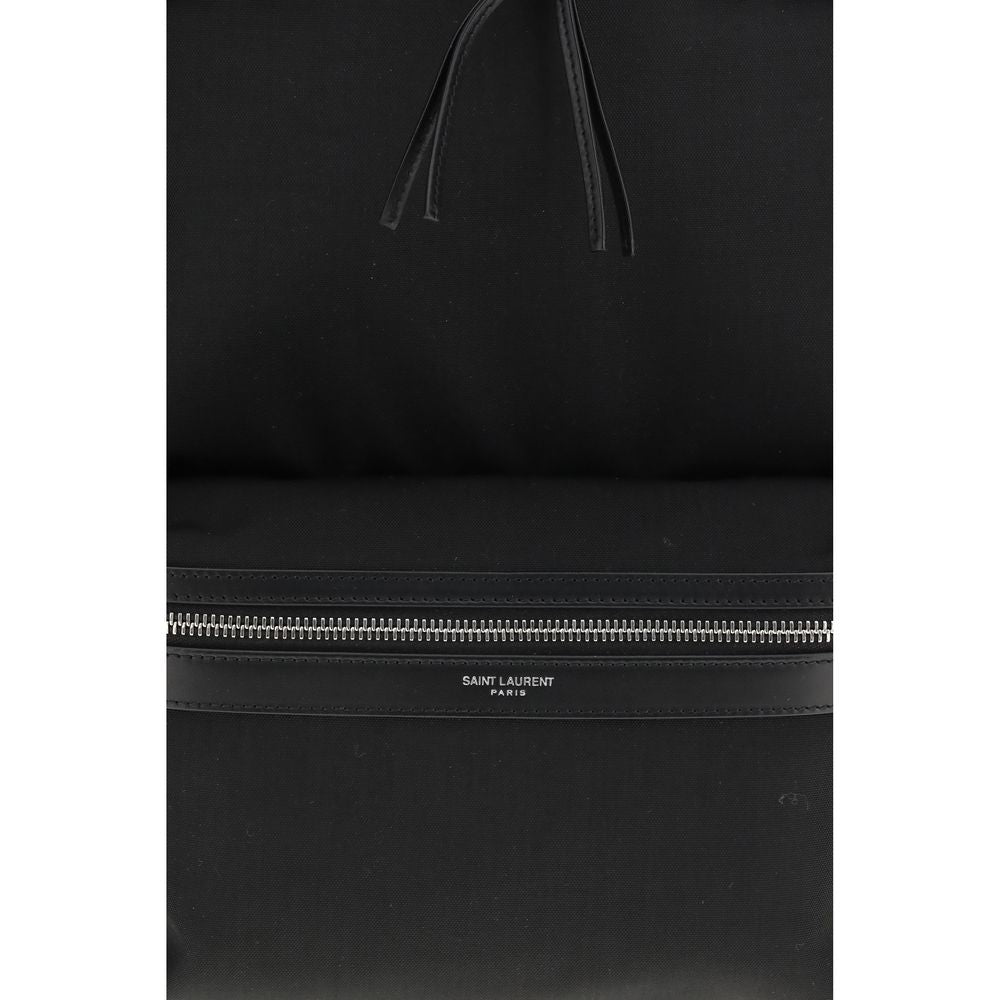 Sac à dos en tissu noir Saint Laurent