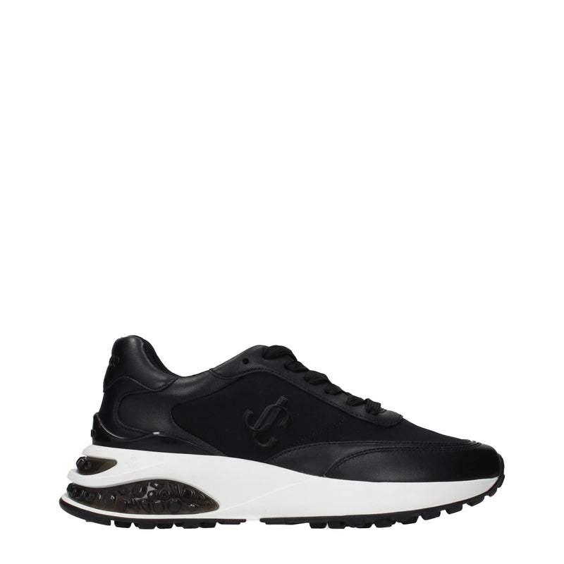 Jimmy Choo Memphis Black Fabric Athletic Sneakers for Women