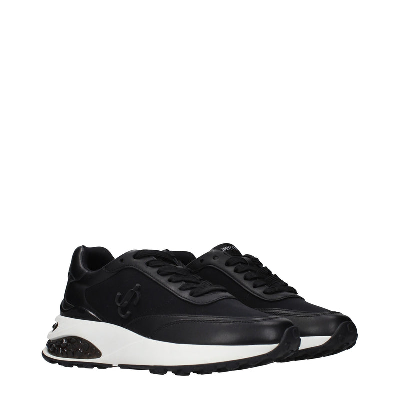 Jimmy Choo Memphis Black Fabric Athletic Sneakers for Women