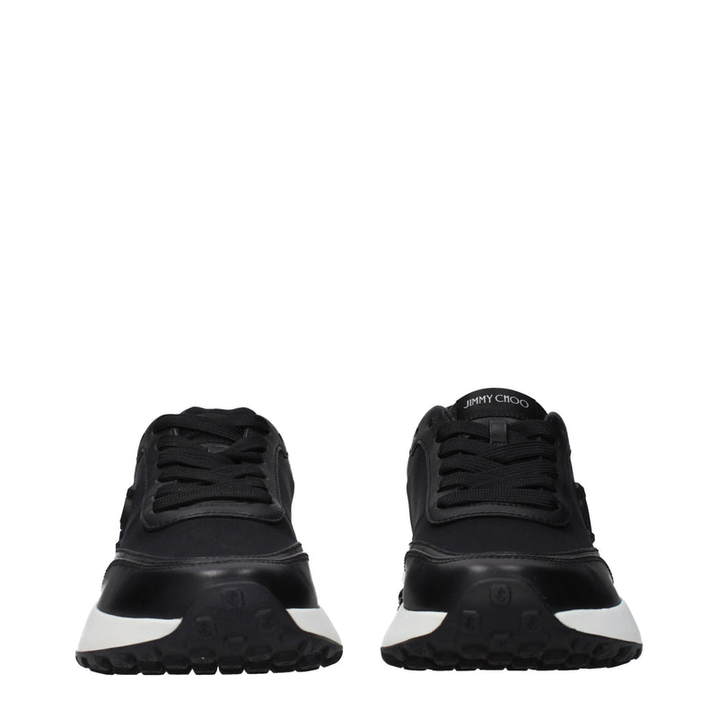 Jimmy Choo Memphis Black Fabric Athletic Sneakers for Women