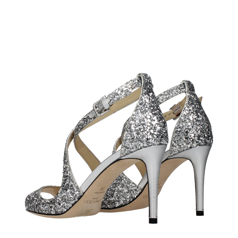 Jimmy Choo Emily Gray Plastic Strap-On Sandals for Women