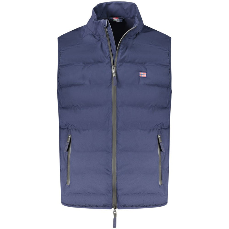 Norway 1963 Blu Polyester Men's Vest - Sleek & Functional