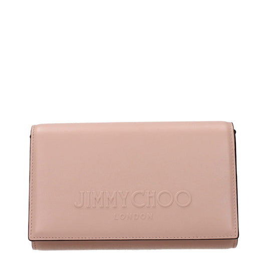 Jimmy Choo Avenue Pink Leather Clutch Bag