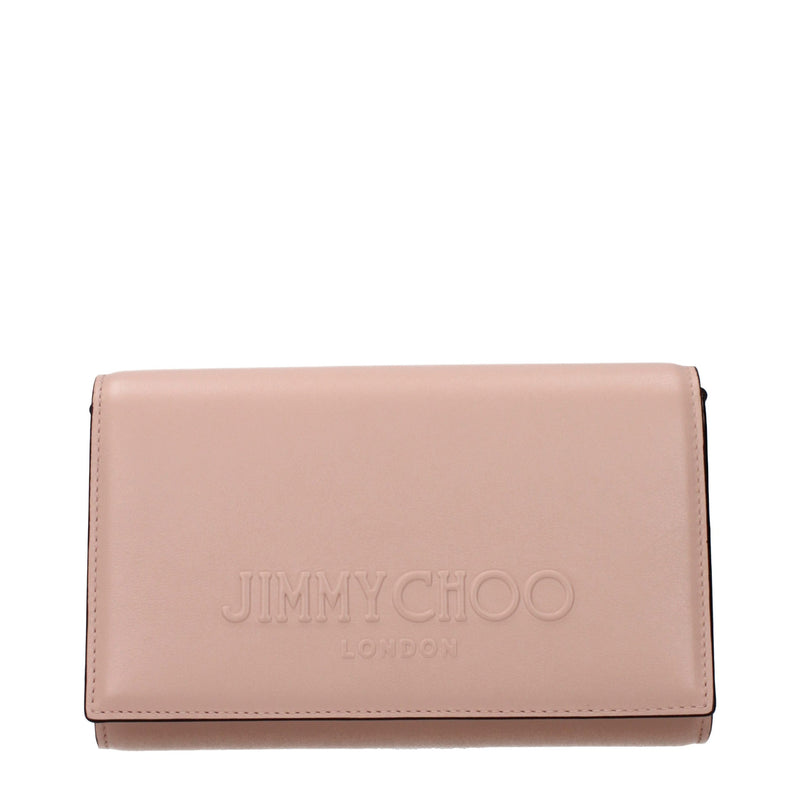 Jimmy Choo Avenue Pink Leather Clutch Bag