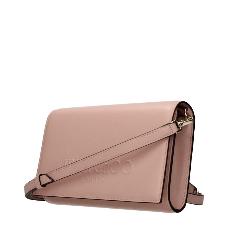 Jimmy Choo Avenue Pink Leather Clutch Bag