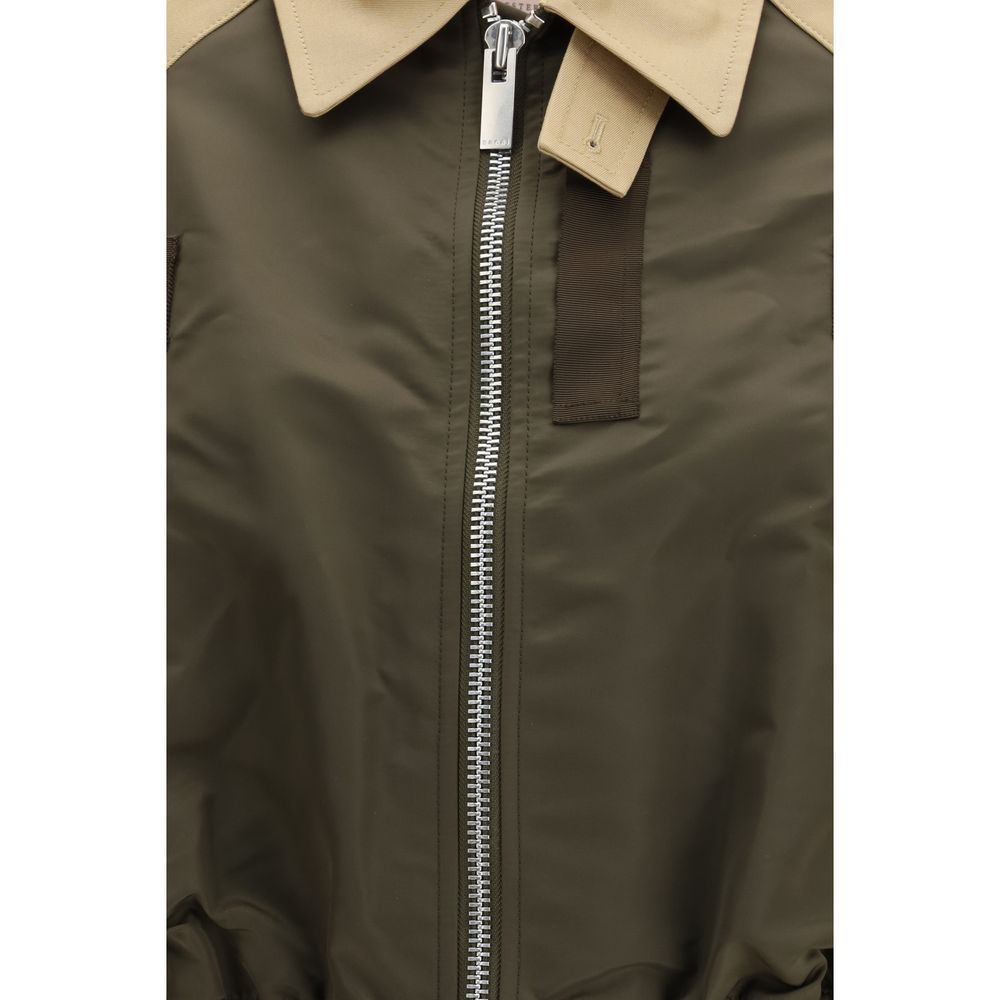 Sacai Bicolor Cotton Bomber Jacket for Women - Stylish & Versatile