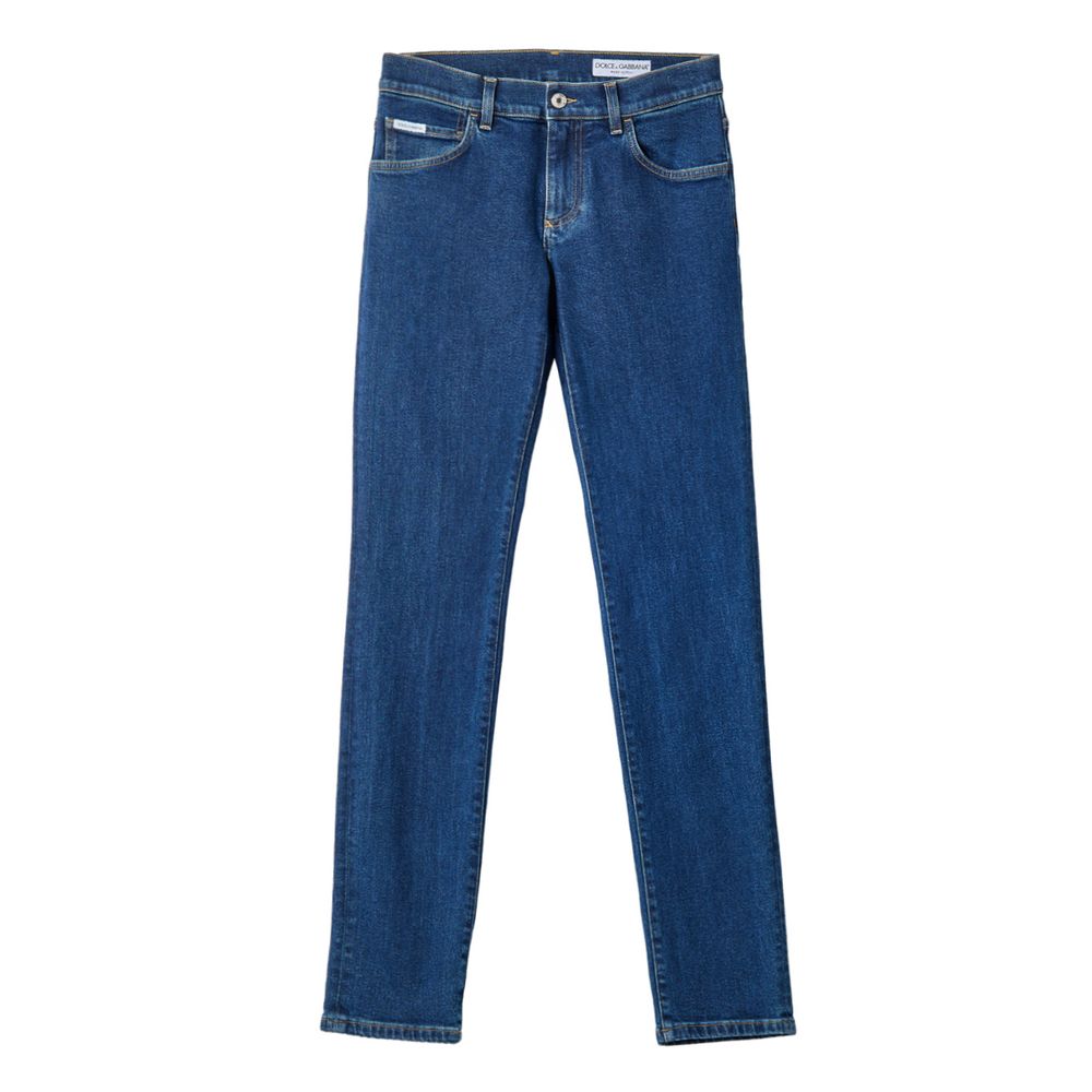 Jean skinny bleu en coton Dolce &amp; Gabbana