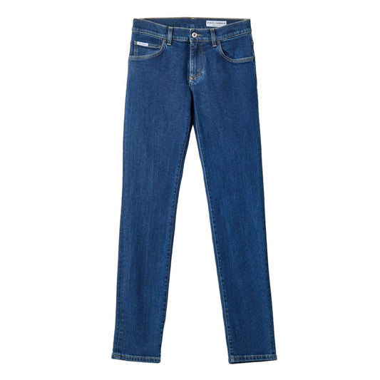 Dolce &amp; Gabbana blauwe skinny jeans van katoen