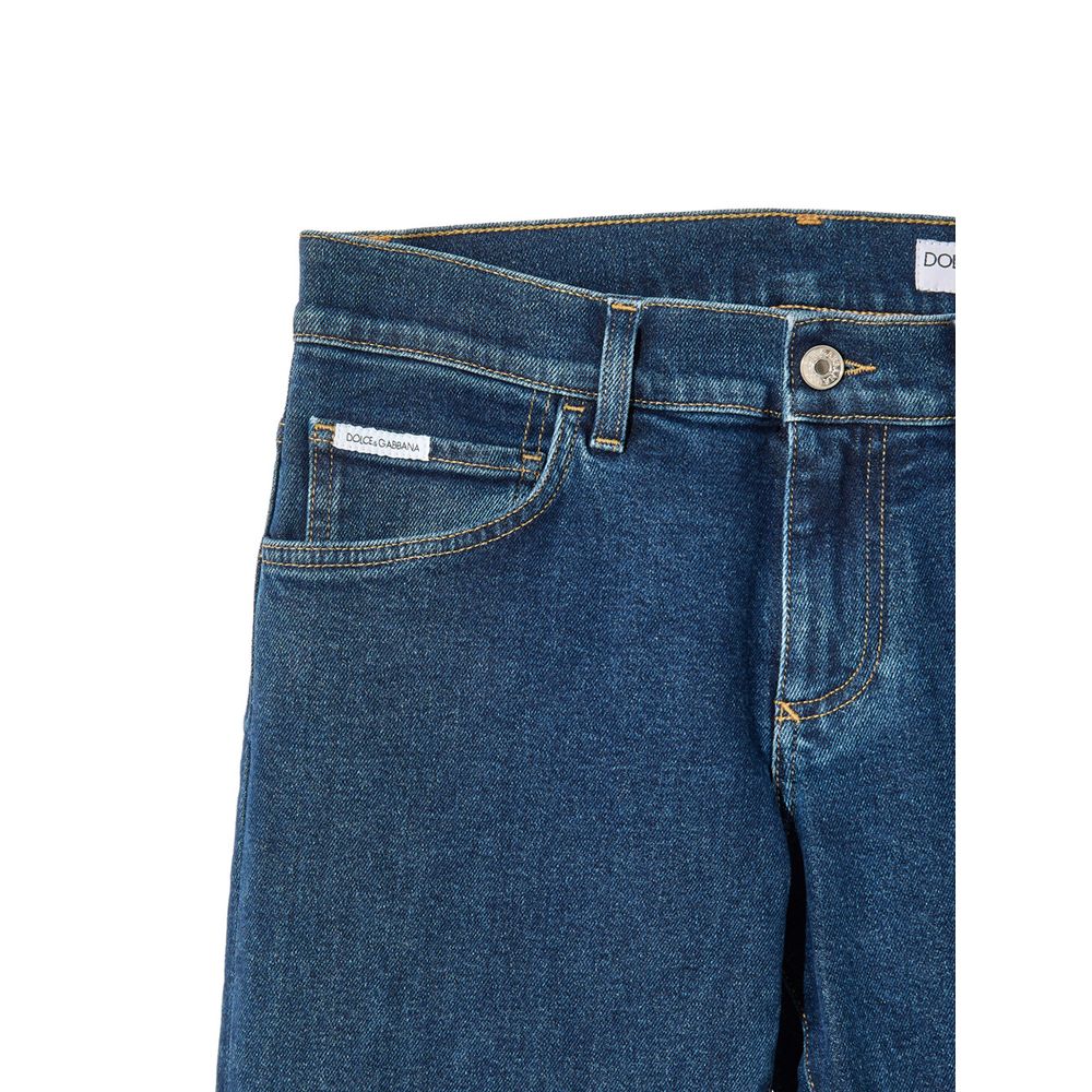 Jean skinny bleu en coton Dolce &amp; Gabbana