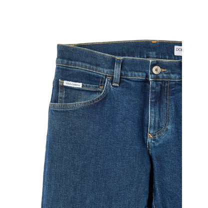 Jean skinny bleu en coton Dolce &amp; Gabbana