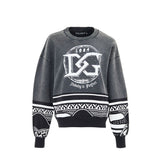 Sweat-shirt noir en coton Dolce &amp; Gabbana