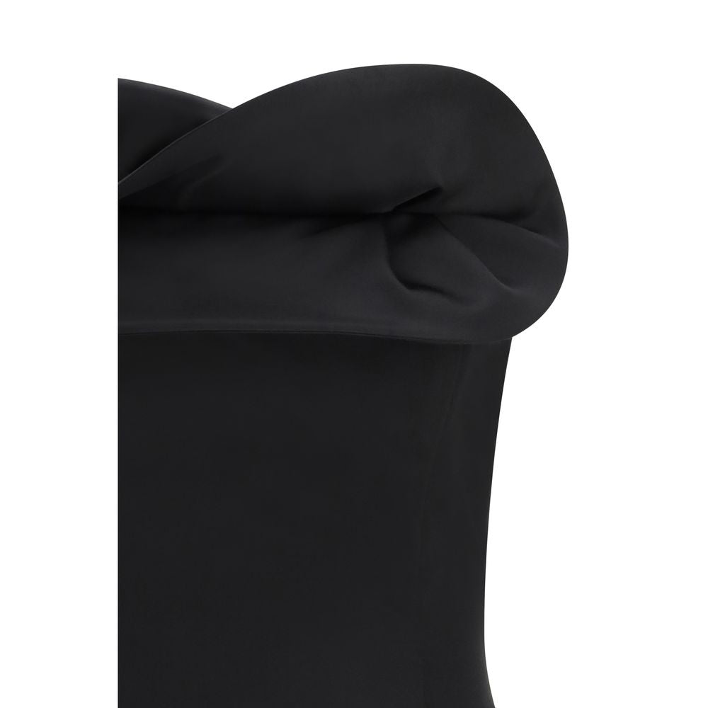 Magda Butrym Black Fleece Wool Corset Top