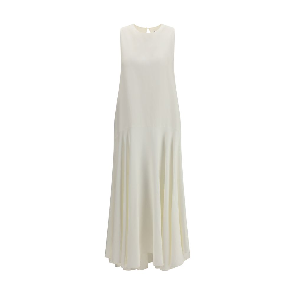 PAROSH Robe décontractée en lin blanc