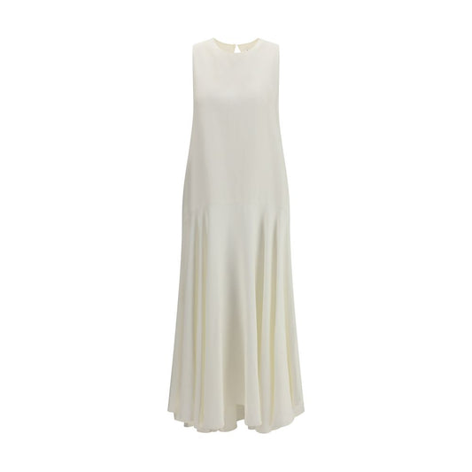 PAROSH Robe décontractée en lin blanc