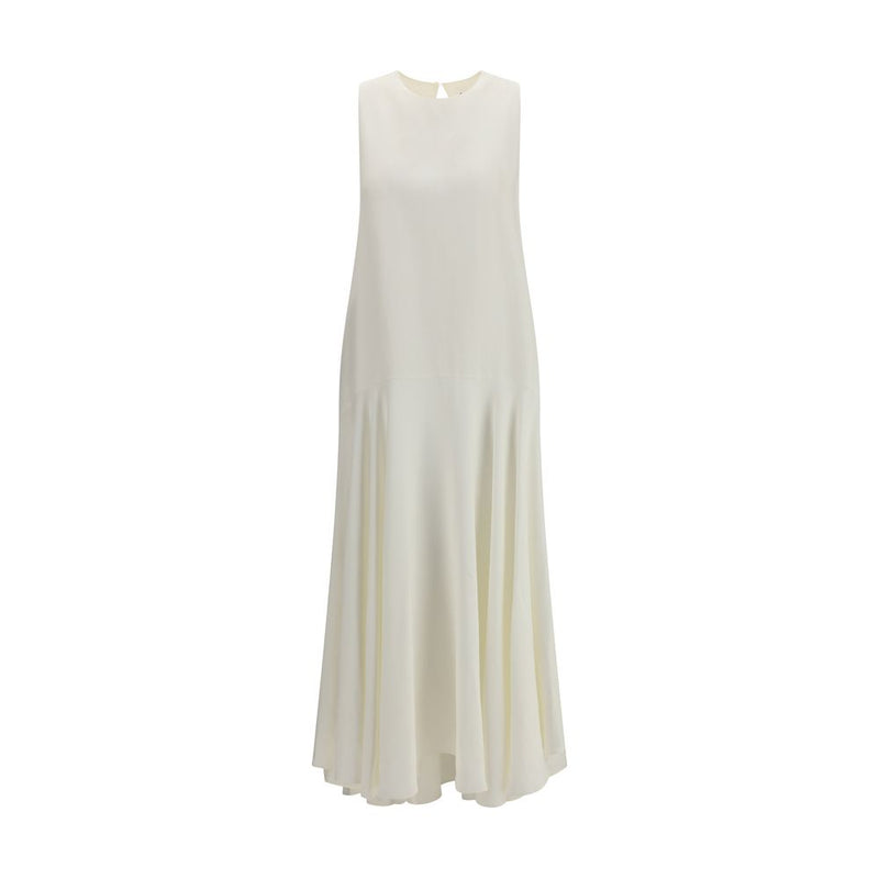 PAROSH Robe décontractée en lin blanc
