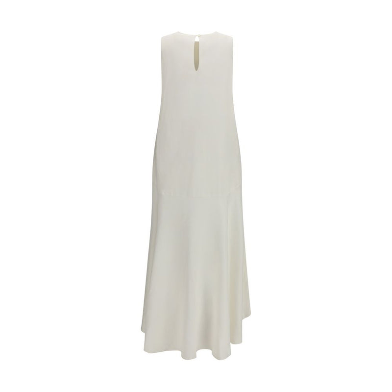 PAROSH Robe décontractée en lin blanc