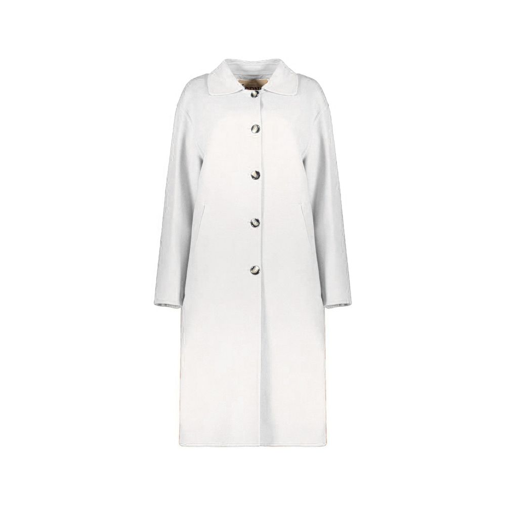 Herno White Wool Coat for Women - Elegant Outerwear
