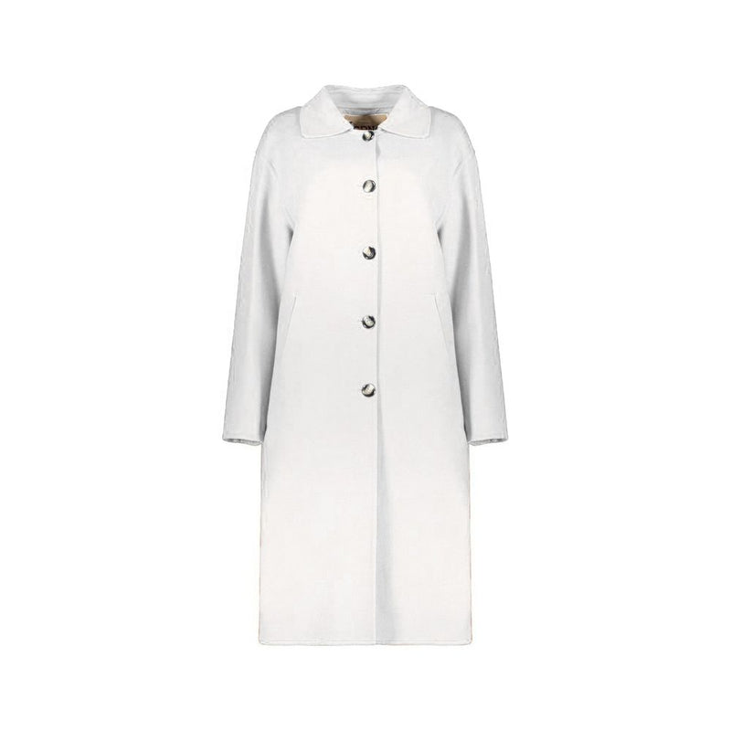 Herno White Wool Coat for Women - Elegant Outerwear