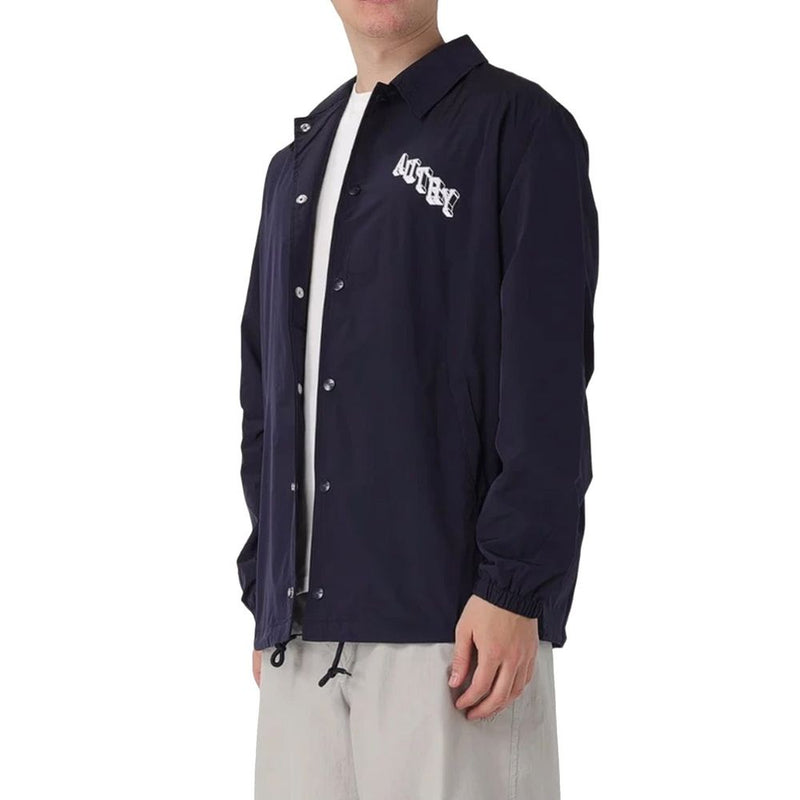 Autry Blue Polyester Long Sleeve Zip Top for Men