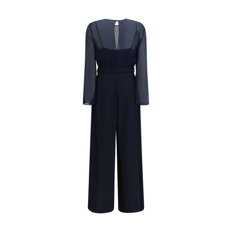 P.A.R.O.S.H. Blue Polyester Rompers - Elegant Jumpsuit