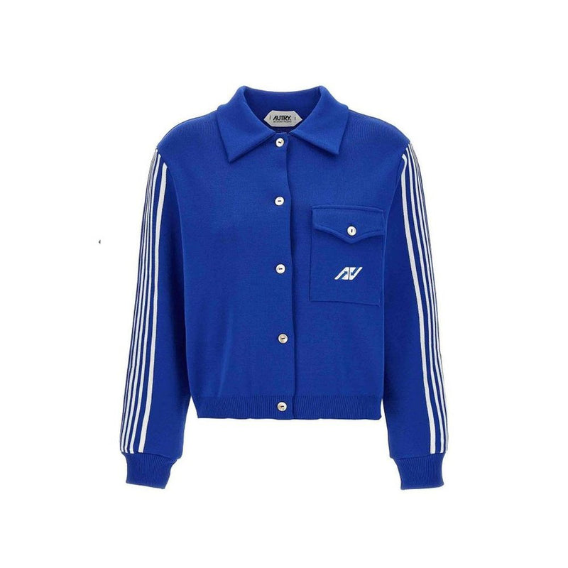 Autry Blue Nylon Cardigan for Women - Stylish & Versatile