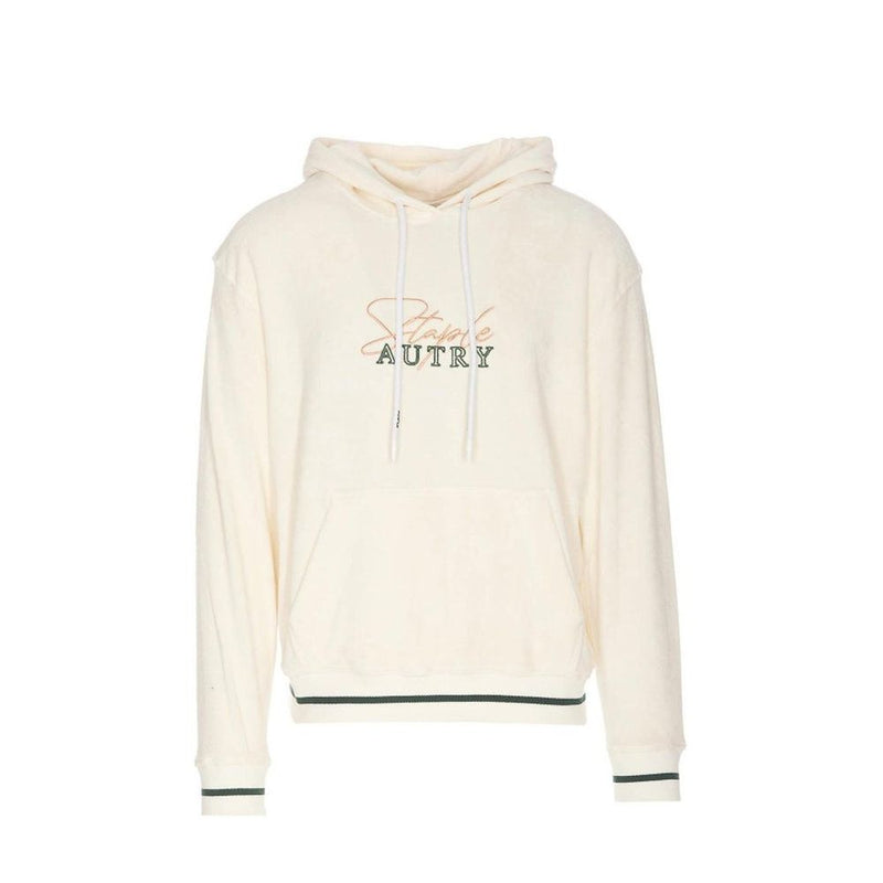 Autry White Cotton Hoodie for Men