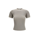 RIER Beige Silk T-Shirt - Élégance et Confort pour Femmes