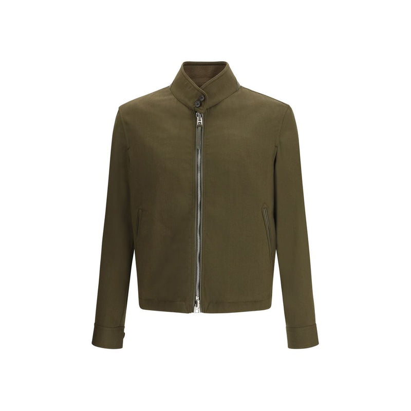 Tom Ford Bicolor Fleece Wool Full-Length Jacket