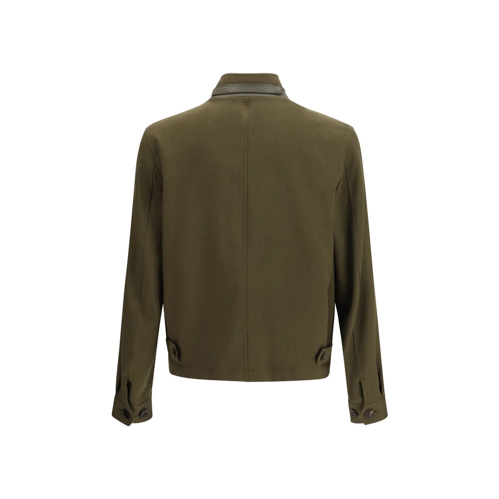 Veste longue en laine polaire bicolore Tom Ford