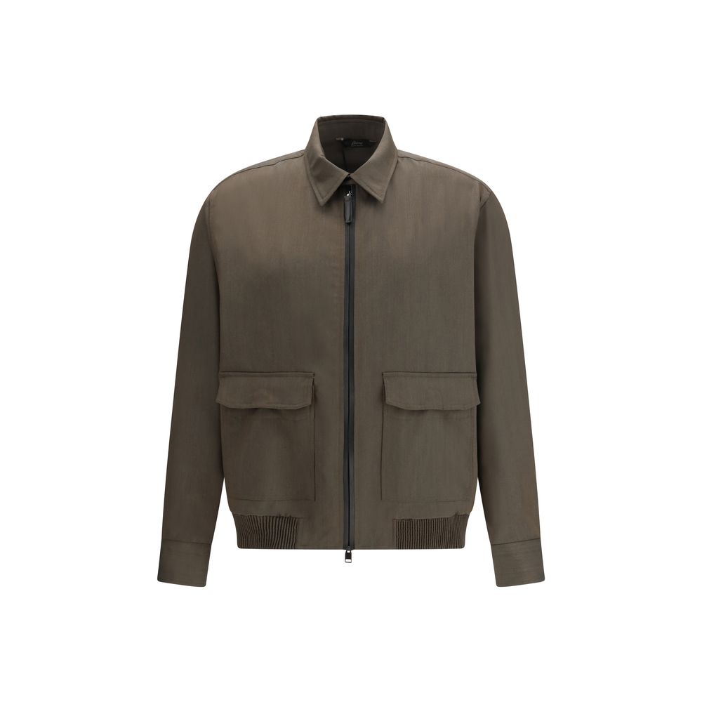 Brioni Bicolor Wool Full-Length Jacket for Men